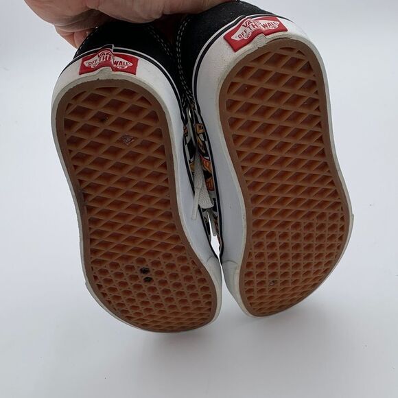 Vans classic black and white checkered with orange butterfly pint womans size 7 - Picture 9 of 10